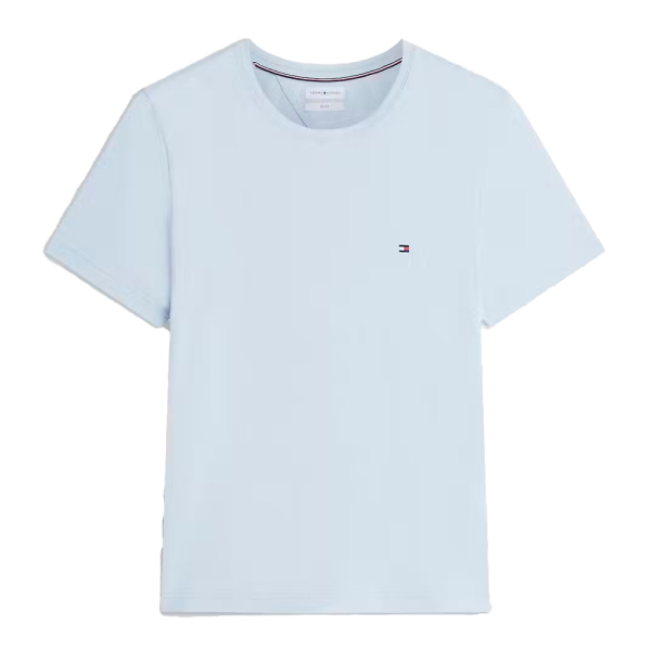 Tommy Hilfiger T-shirts Bleu - T-shirt en maille fine avec logo brod - M - Ref 36 €